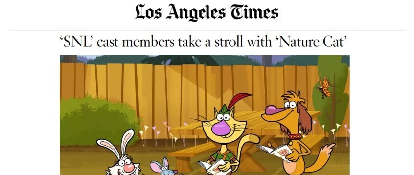 Nature Cat featured in Los Angeles Times